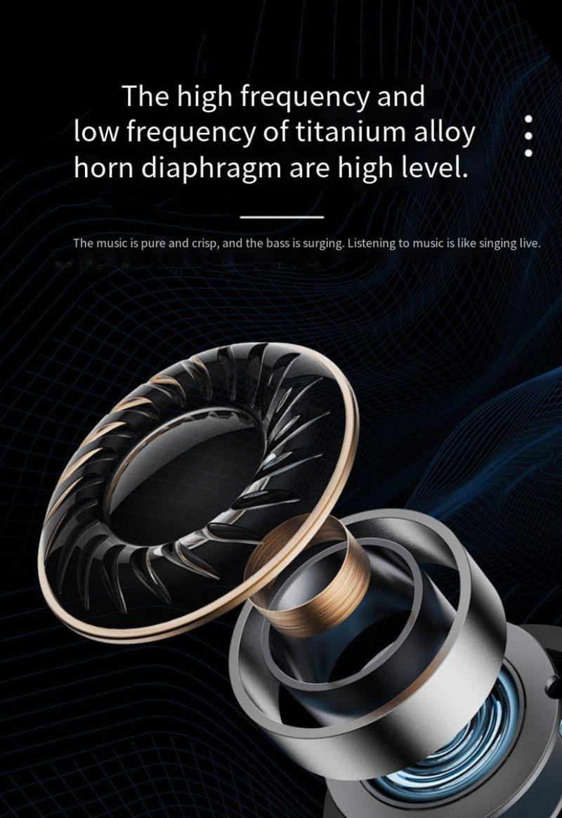 Namyvera Wireless Headphones In-ear Design Noise Cancelling True Wireless Earbuds with Digital Display Bluetooth 5.4 Gaming Headset for Running Exercising Lightweight Fitness Earphones