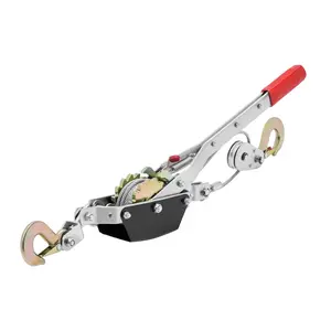 2 Ton Heavy-Duty Power Puller Come Along Winch - 4,409 lbs Capacity with 2 Hooks