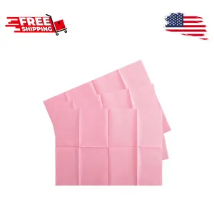 75pcs Dental Bibs Disposable - Disposable Dental Bibs Dentist Tattoo Bibs Pink