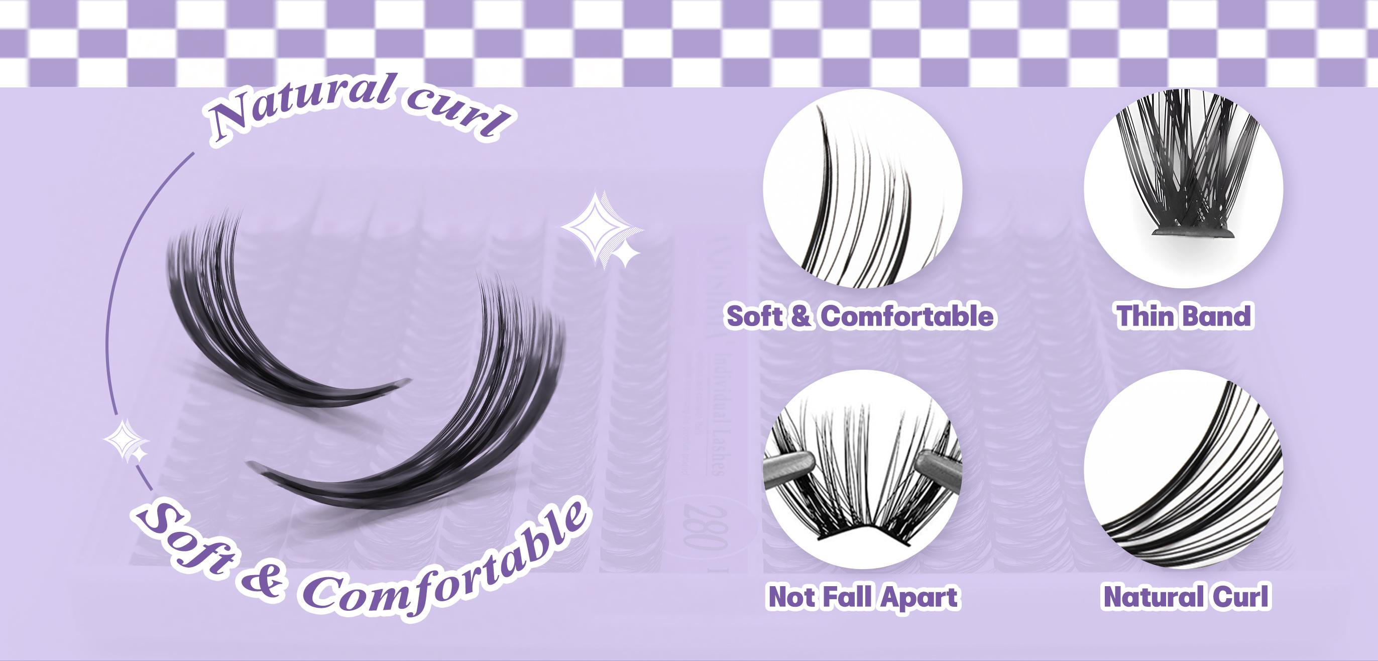 ANJOSIRMA Lash Extension Kit DIY 280pcs Lash Clusters Eyelash Extension Kit, 9-16mm 30D 40D Individual Lashes Kit with Lash Bond and Seal, Lash Tweezers