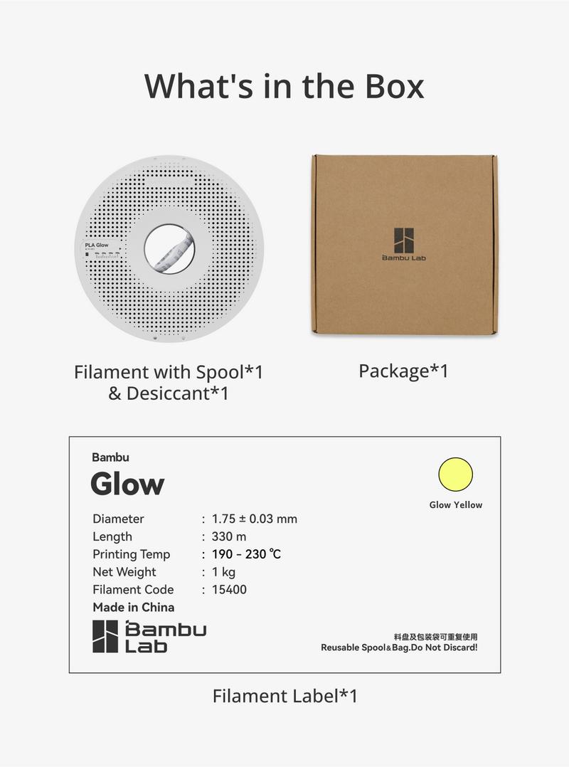 PLA Glow, 3D Printing Filaments and Materials