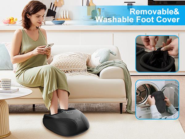 COMFIER 2025 Upgraded Shiatsu Foot Massager Machine with Remote, Deep Kneading Feet Massager with Heat, Relax for Home Office Handy Relaxing Gift