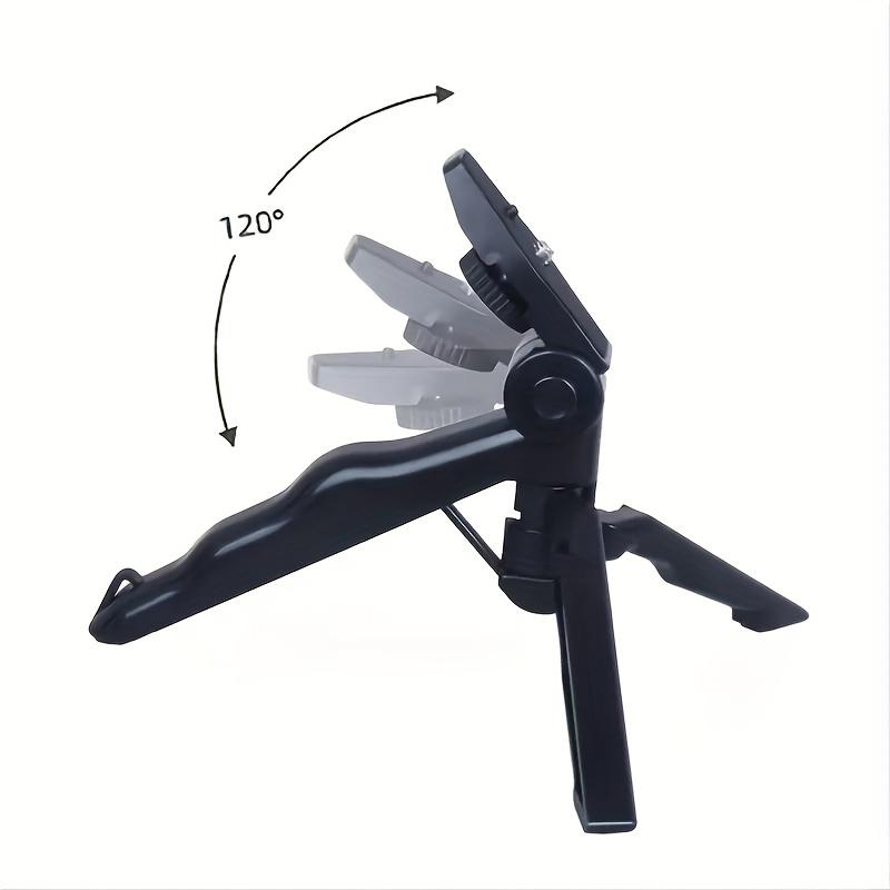 Portable foldable live streaming stand, portable tripod selfie stick with LED lights and microphone, Black phone holder, Selfie accessory.excellent gifts for Christmas and new year，Must-buy on Black Friday