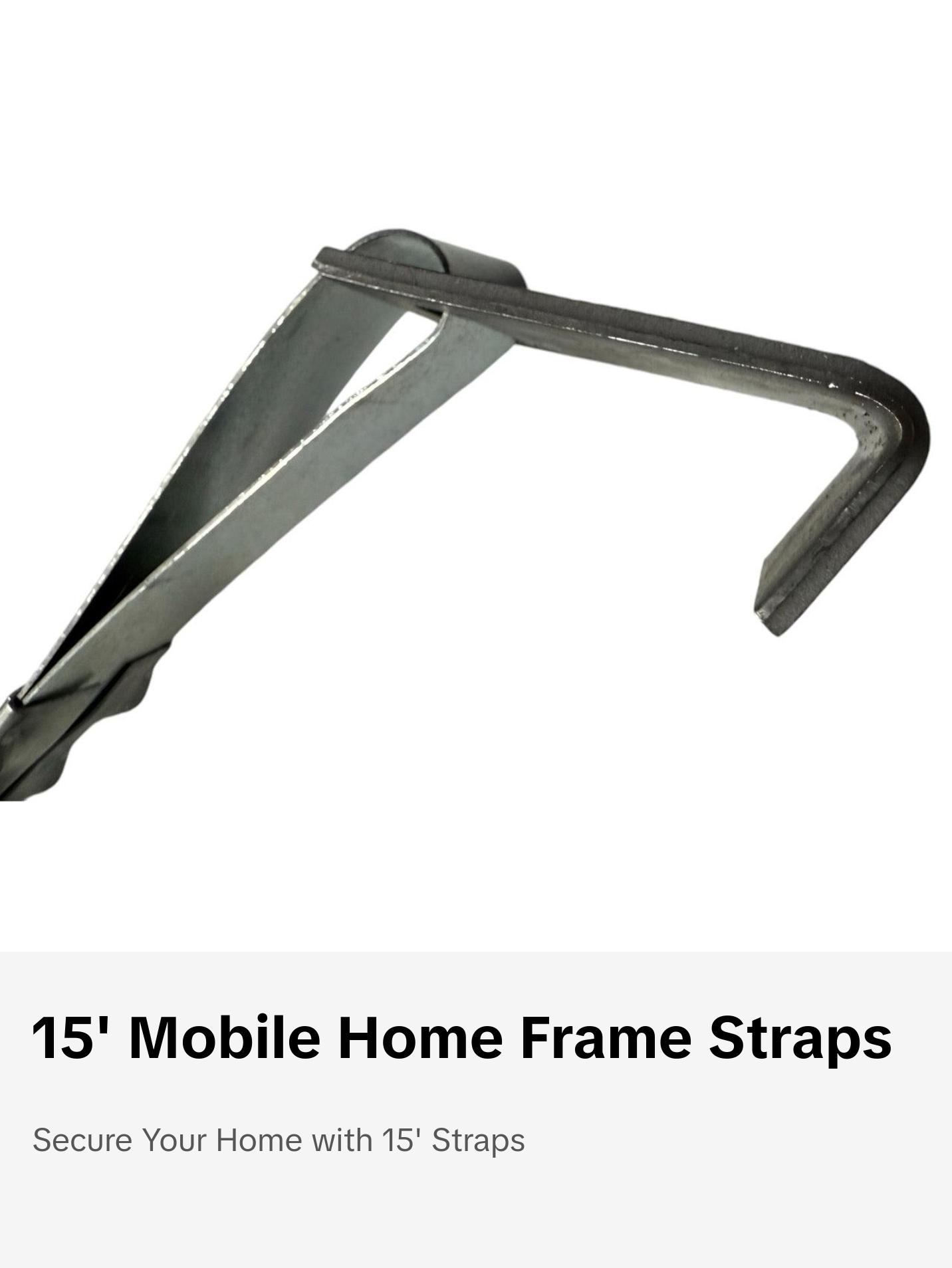Home Pride Mobile Home Frame 15' Strap with Hook (4 Pack)