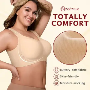 SoftMuse Push Up Wireless Bra – Seamless Full Coverage, No Underwire, Soft Lift & All-Day Comfort