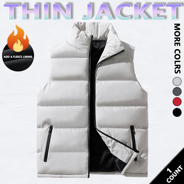 Mens Vest Jacket Warm Sleeveless Jackets Winter Waterproof Zipper Coat Autumn Stand-up Collar Casual Waistcoat Brand ClothingPlease check the size chart before purchasing.