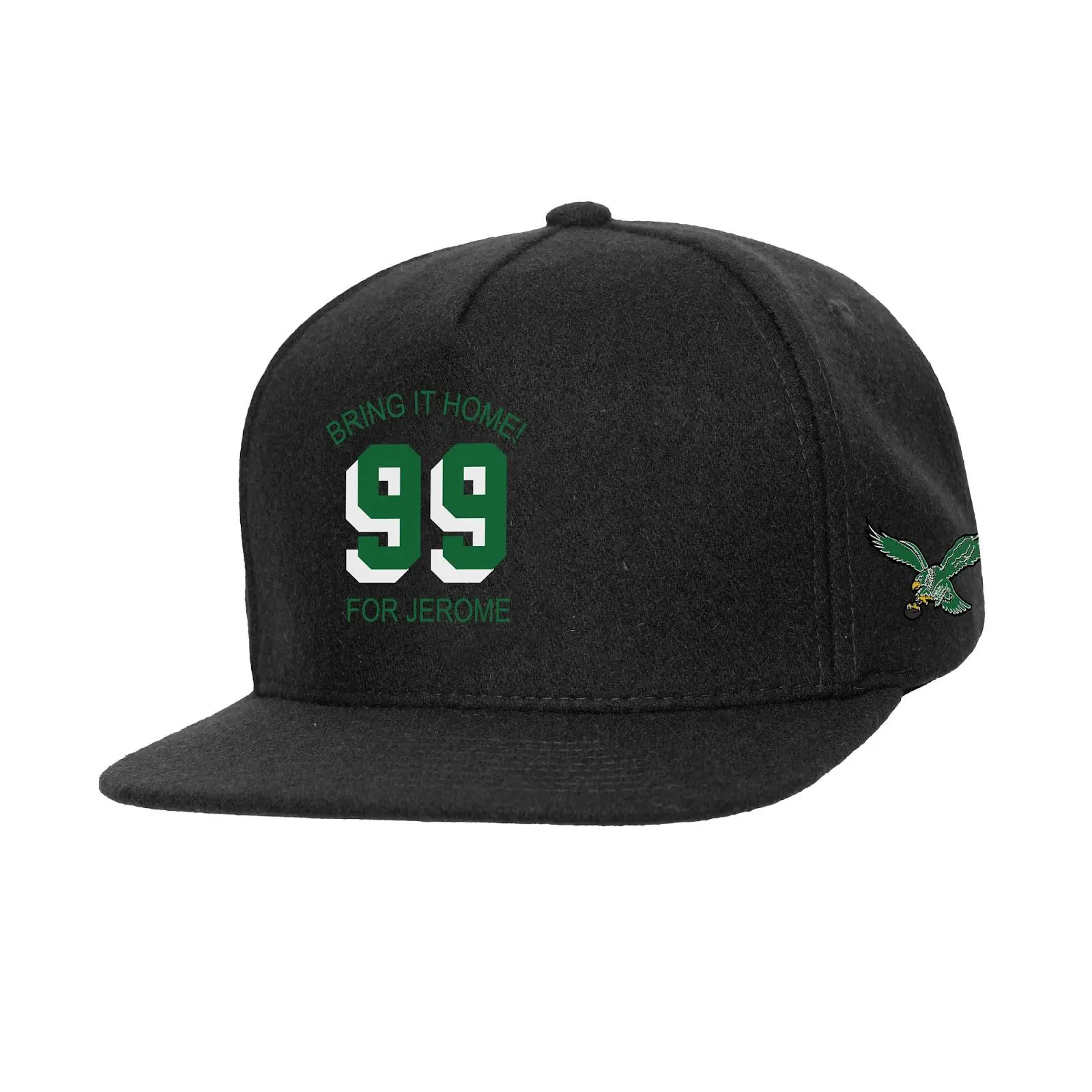 Mitchell & Ness Unisex Jerome Brown Philadelphia Eagles Black "Bring it Home for Jerome" Snapback Hat