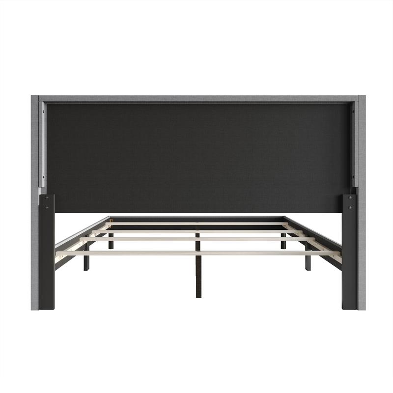 Favorer Cicero Tufted Upholstered Wingback Panel Bed, Box Spring Require, Comfortable and Stylish Design King Size Four Sturdy Legs