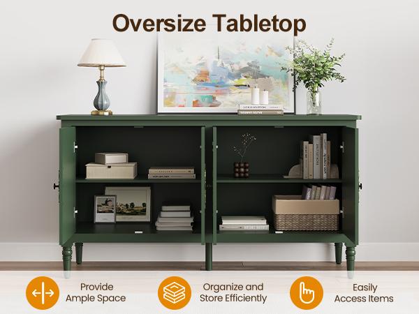 RoyalCraft Console Table, Sideboard Buffet Cabinet with Storage, Sliding Doors & Adjustable Shelves, Sofa Table Behind the Couch, Modern Accent Coffee Bar for Entryway, Living Room, Dining Room, Kitchen