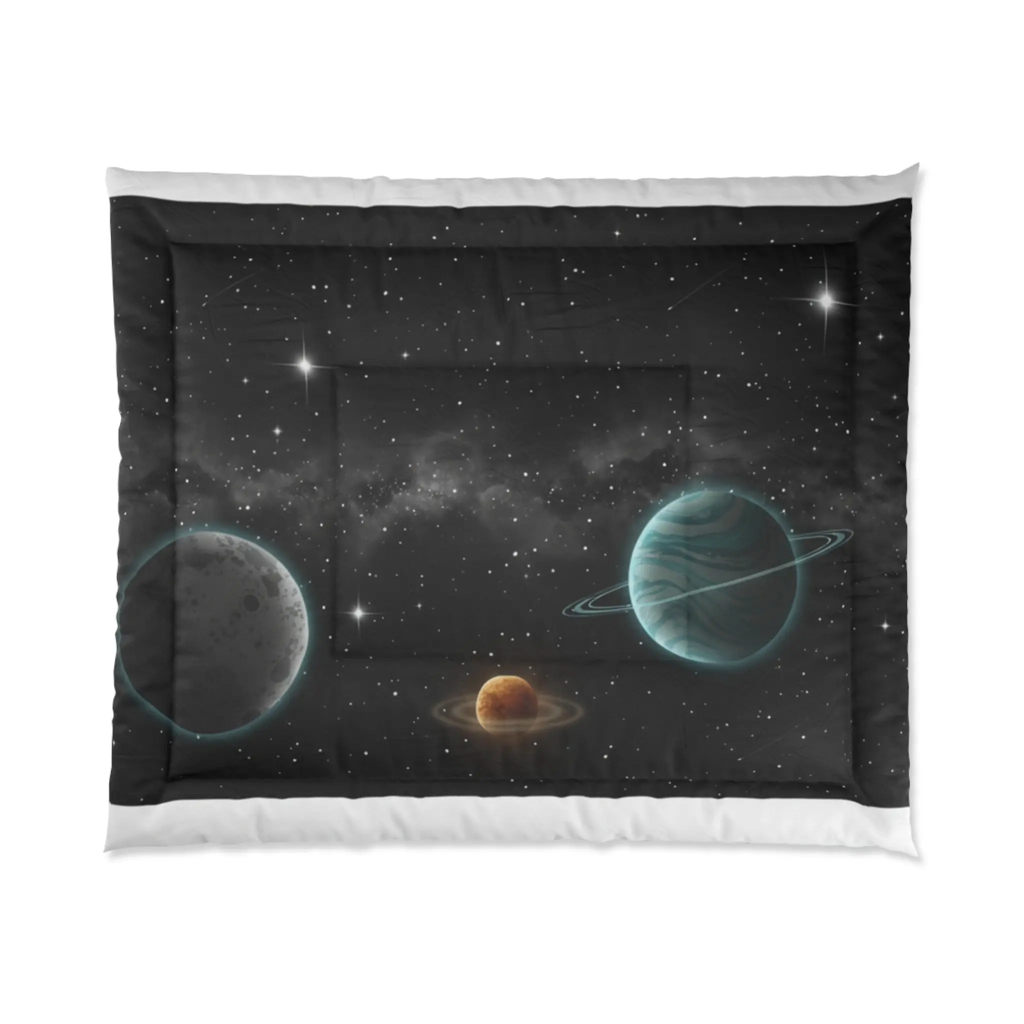 Night Sky with Planets Comforter — Celestial Bedding for Stargazers
