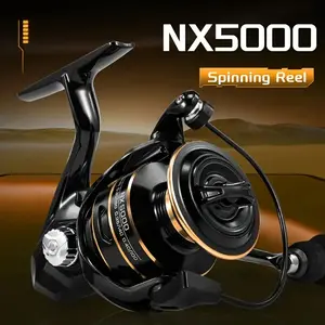 NX Series Black Spinning Fishing Reel - Left-Handed, Durable PA/Nylon Construction, Smooth Casting & Retrieval for Freshwater & Saltwater Angling