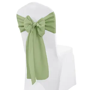 8"x108" Premium Polyester (240 GSM) Chair Sashes - Sage Green (10pcs/pk)