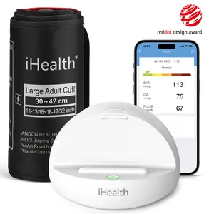 iHealth Rechargeable Blood Pressure Monitor with Large Cuff & Display, Unlimited Readings on Phone with Bluetooth, Automatic Upper Arm Blood Pressure Machine, Portable Healthcare Kit for Family, Seniors