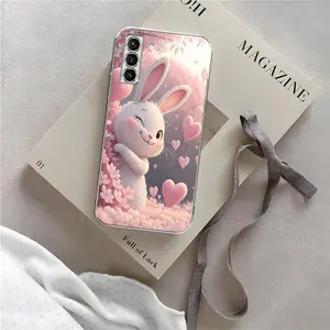 Cute Easter Bunny Case – Funny Rabbit Butt & Pink Heart Aesthetic Cover for Galaxy S21+ 5G (Model 975)