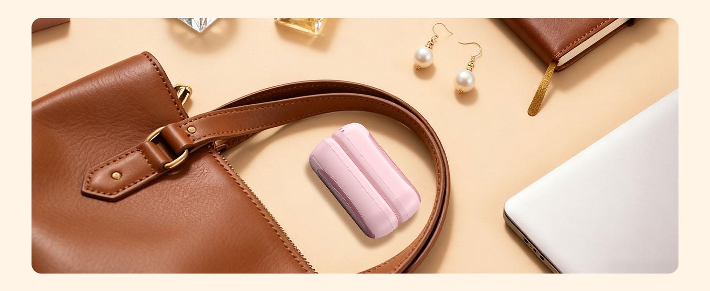 Hand Warmers 7000mAh Rechargeable 2 Pack,Electric Portable Pocket Heater with 3 Levels Warmth Instant 3-Second Heat 22h Marathon Warmth Gift for Women Men