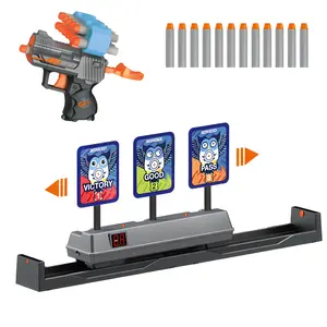 Electric Scoring Auto Reset Shooting Digital Target for Nerf Guns Interactive LED Scoreboard & Moving Base for Kids & Adults tag fun Toy