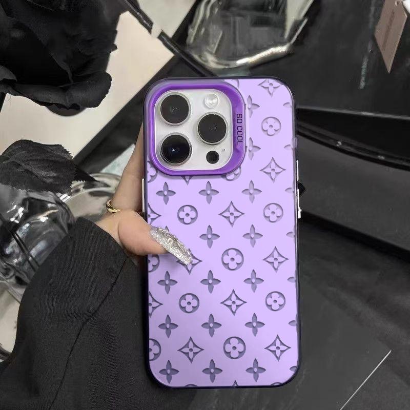Classic Floral Patterns TPU Laser Craft Phone Case for iPhone 17 16 15 14 13 12 11 Anti-Drop Protective Cover
