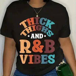 Cotton Unisex Thick Thighs R&B Vibes T-Shirt 90's R&B Girl RnB R And B Body Positivity