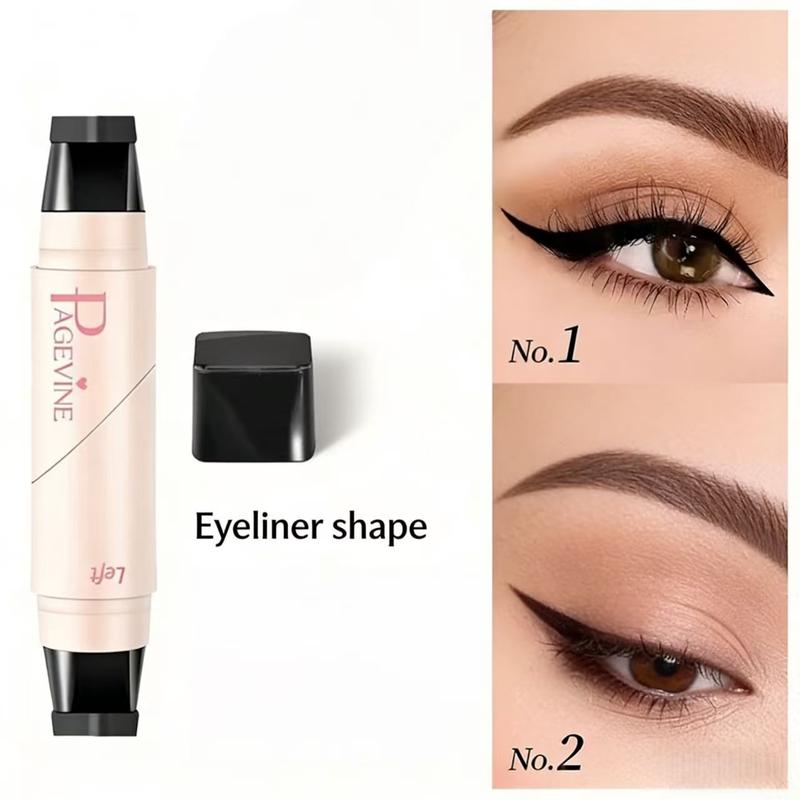 New style eyeliner pencil for lazy people, quick and new look Rotating Eyeliner makeup Pen- Dual-HeadDesign with Wing Stamp, Quick-Dry, Long-Lasting, Smudge-Proof for Easy Cat Eye, SharpWinged Lines & All-Day Makeup Wear