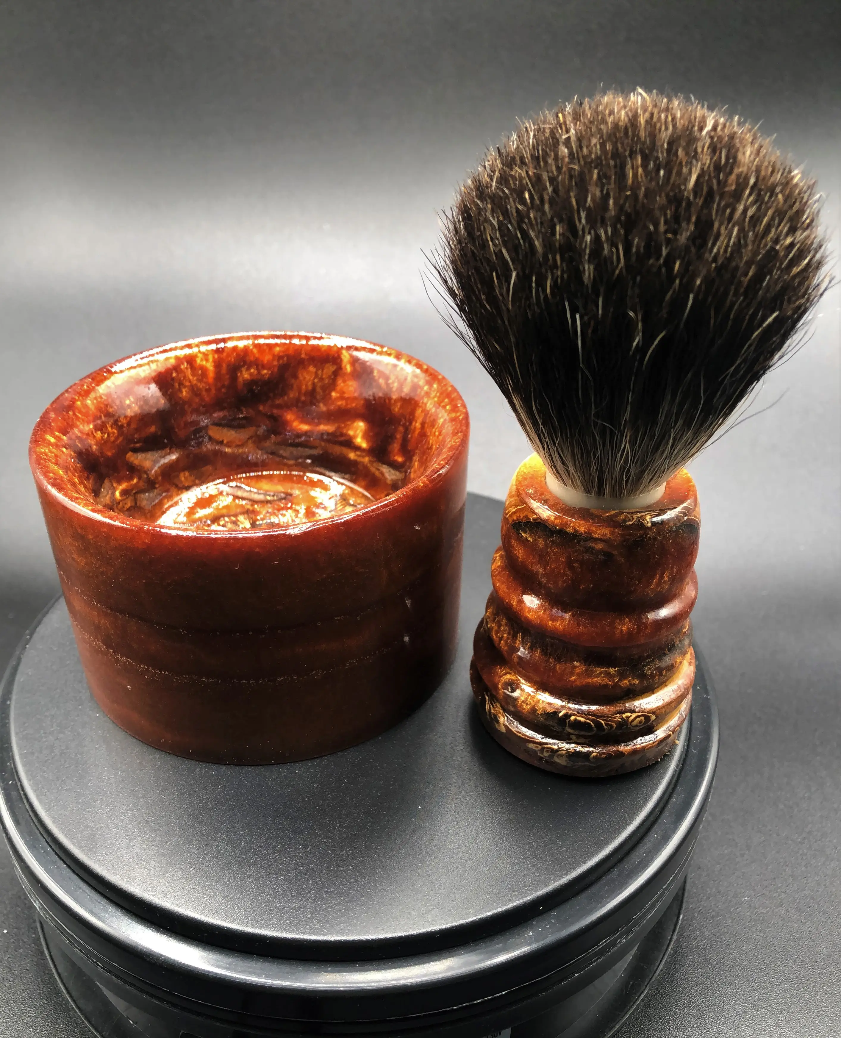 One of a Kind Shaving Bowl and Matching Brush Set Comfort