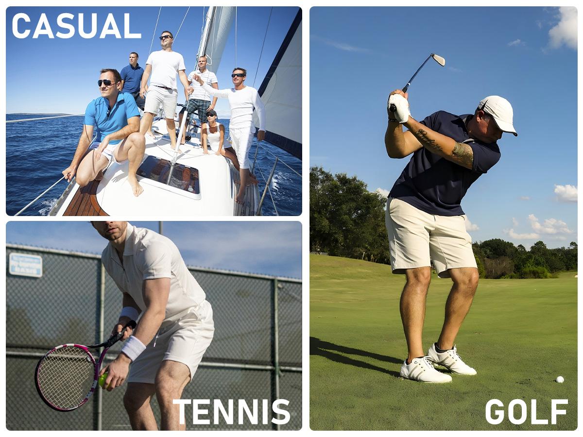 MAELREG Golf Shorts Men 7 inch 9 inch Lightweight Dry fit Stretch Flat Front Casual Sport Heather Hybrid Flex Mens Shorts