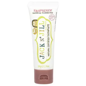 Jack n' Jill Natural Certified Toothpaste, 6 Months+, Raspberry, 1.76 oz (50 g)