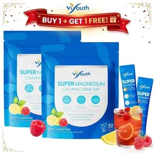 Viyouth Relaxing Drink Mix – Buy One Get One Free – 60 Servings Total of Magnesium, Ashwagandha, Turmeric & Probiotics – Supports Calm, Restful Nights & Stress Resilience