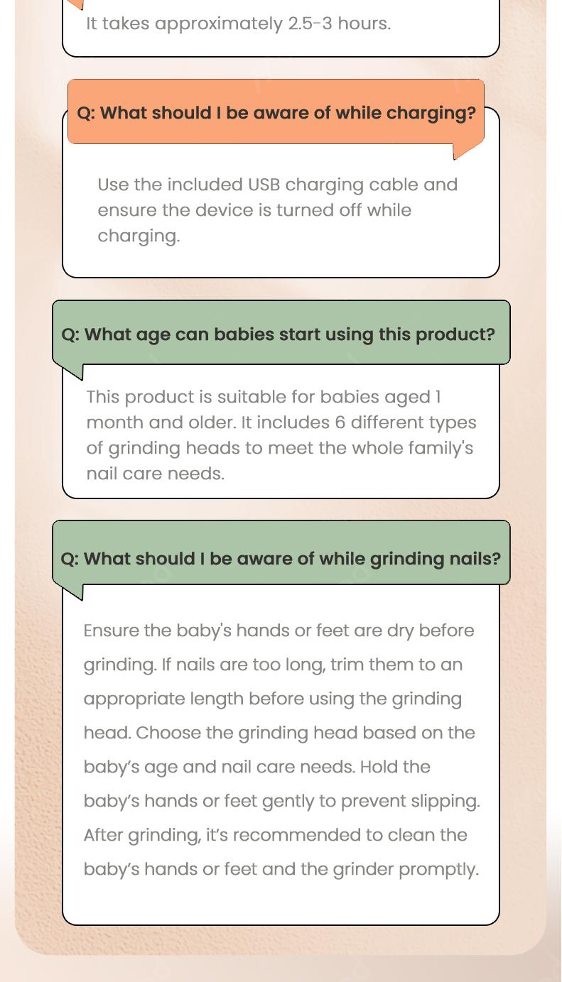 MOMMED Baby Finger nail clipper, 6 Grinding Heads and LED Light electric baby nail file