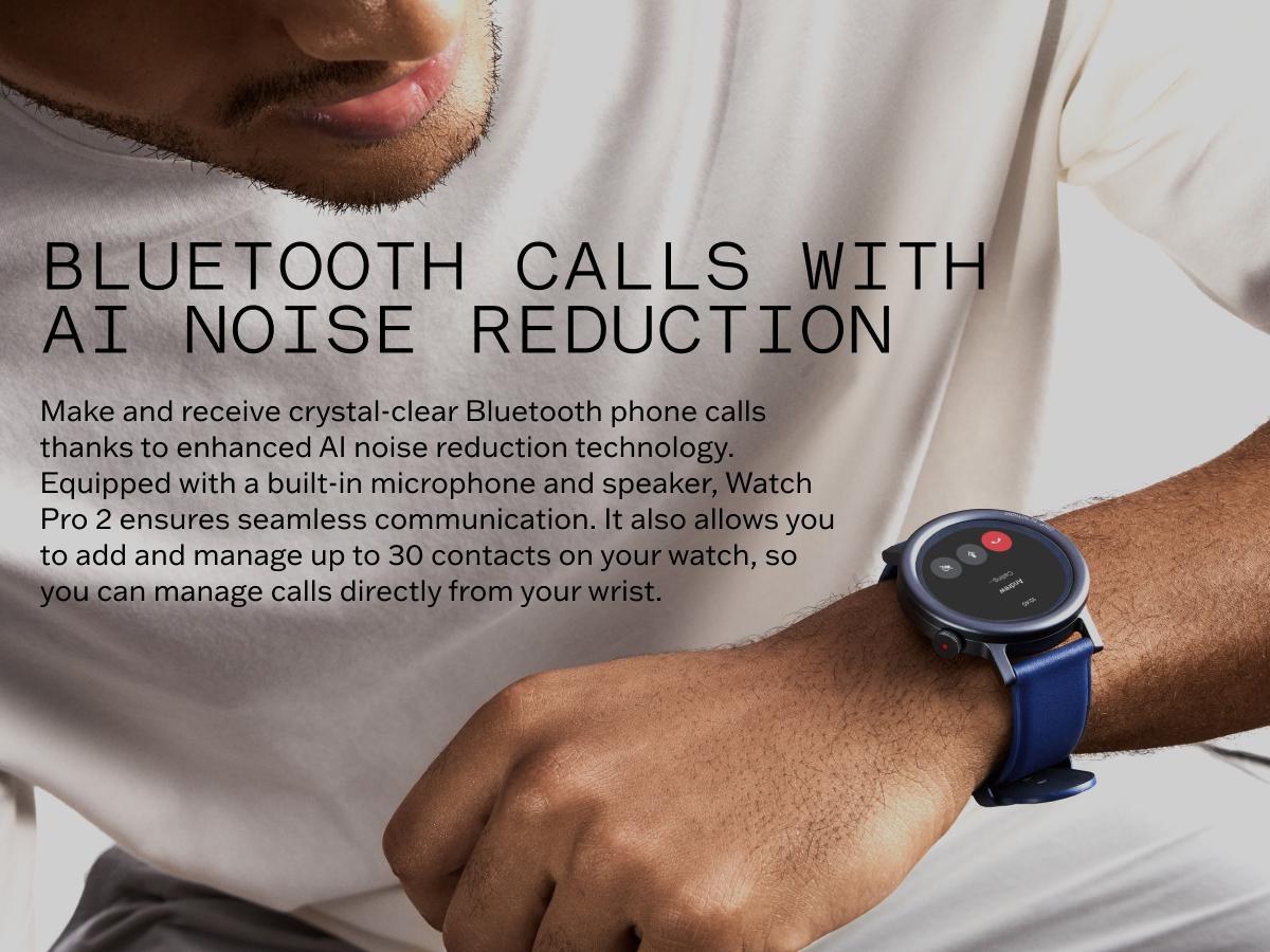 CMF Watch Pro 2 Smartwatch for Men and Women, Automatic Fitness Tracker with Heart Rate and SpO₂ Monitoring, 120 Sports Models, Bluetooth Calls with AI Noise Reduction Microphone, Portable Phone Functionality, Recceding Design, IP68 Waterproof GPS Outdo