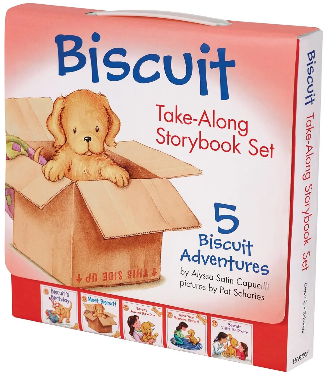 Biscuit Take-Along Storybook Set - Harper Paperback Children's Literature & Art Books (5 Books), Includes 6 Pages of Activities, Birthday Gift for Young Readers Puppy Lovers, Fun Charming Read: Biscuit Visits the Doctor