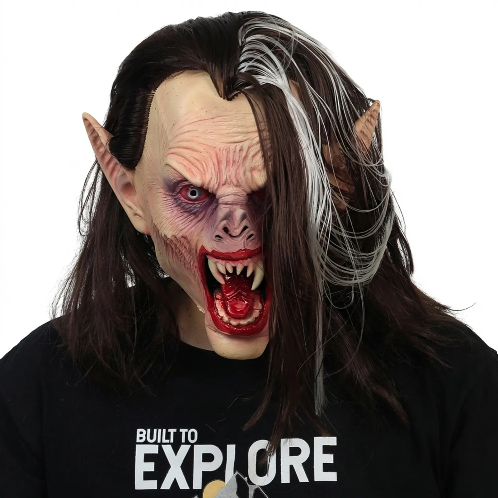 Realistic Vampire Mask, Scary Halloween Headgear, Creepy Roleplay Props, Halloween Party Prank Supplies, Home Decor Costume Accessories