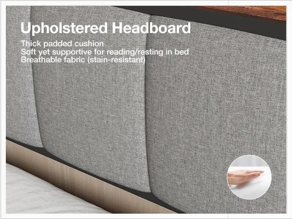 Bed Frame with Charging Station USB/Type-C & Storage Headboard Modern Metal Platform Bed Frame Easy Assembly Heavy Duty Slats Support Noise Free No Box Spring Needed Twin Full Queen King Size Bed Frame with Charging Station USB/Type-C & Storage Headboard Modern Metal Platform Bed Frame Easy Assembly Heavy Duty Slats Support Noise Free No Box Spring Needed Twin Full Queen King Size