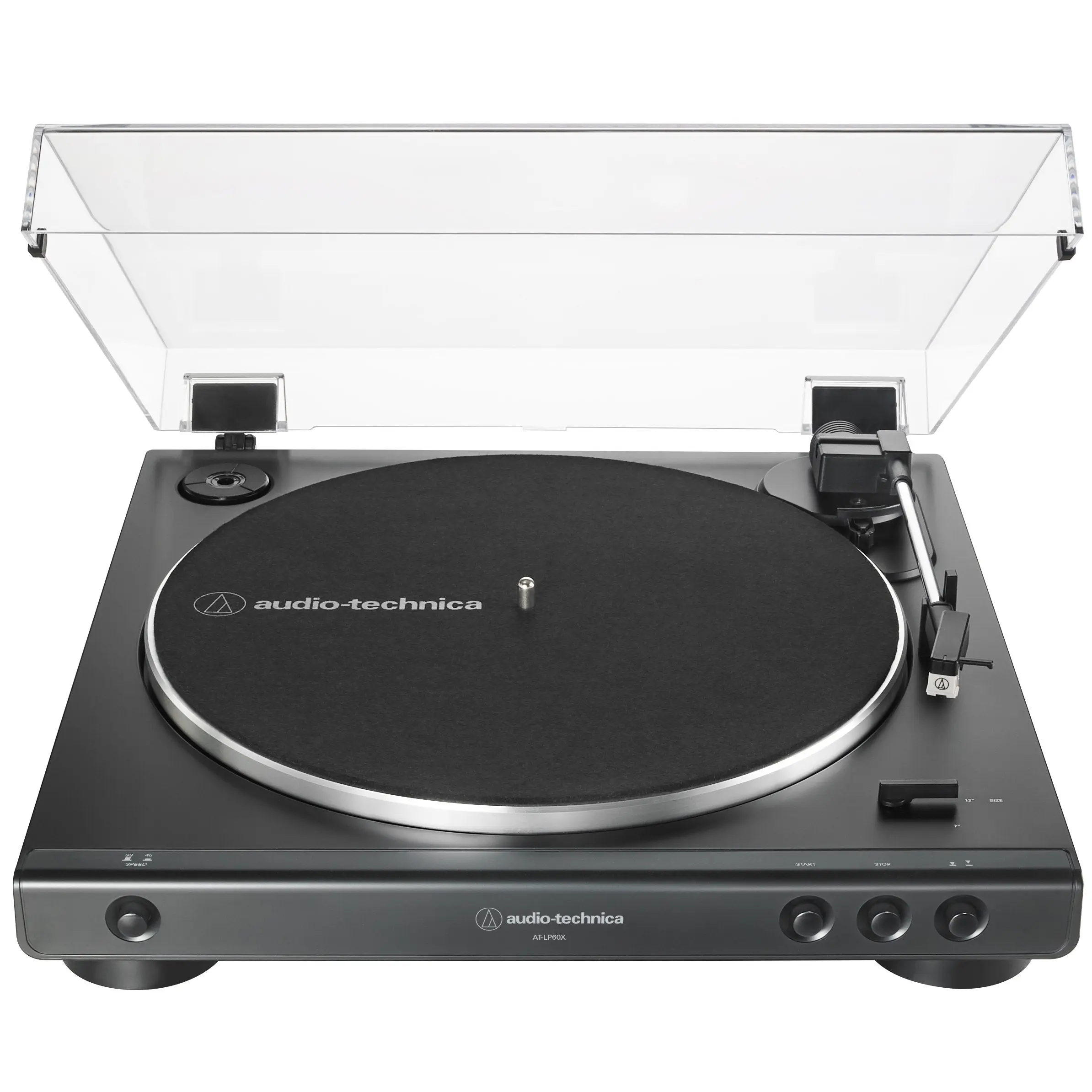 Audio-Technica AT-LP60X-BK Fully Automatic Belt-Drive Stereo Turntable 33-1/3 & 45 RPM - Black Audio-Technica AT-LP60X-BK Fully Automatic Belt-Drive Stereo Turntable 33-1/3 & 45 RPM - Black