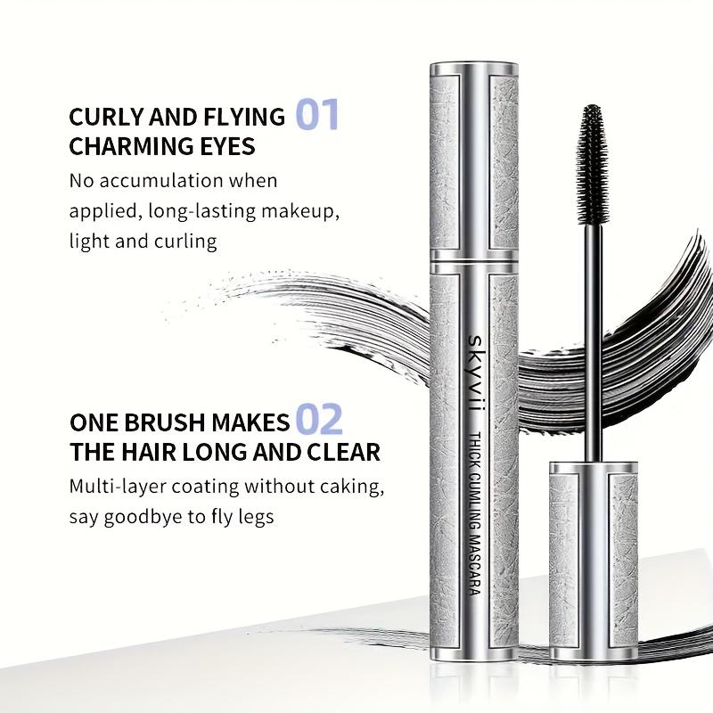 Luxury Black Mascara Enhances Eyelash Length Natural Long Lasting Waterproof Makeup No Clumping Smudge Proof Easy Application Dramatic Volume Cosmetic