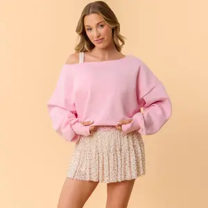 Blogilates Women's Dance Studio Off the Shoulder Sweatshirt