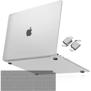 MOSISO Compatible with MacBook Air 13 inch Case 2022 2021 2020 2019 2018 A2337 M1 A2179 A1932, Ultra-Thin Natural Original Color Plastic Hard Shell Case&Keyboard Cover&Type C Adapter