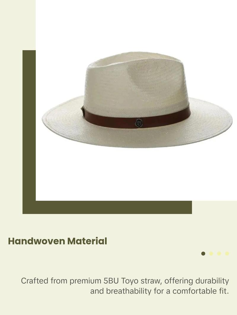 Biltmore She - Wide Brim Toyo Straw Fedora Hat