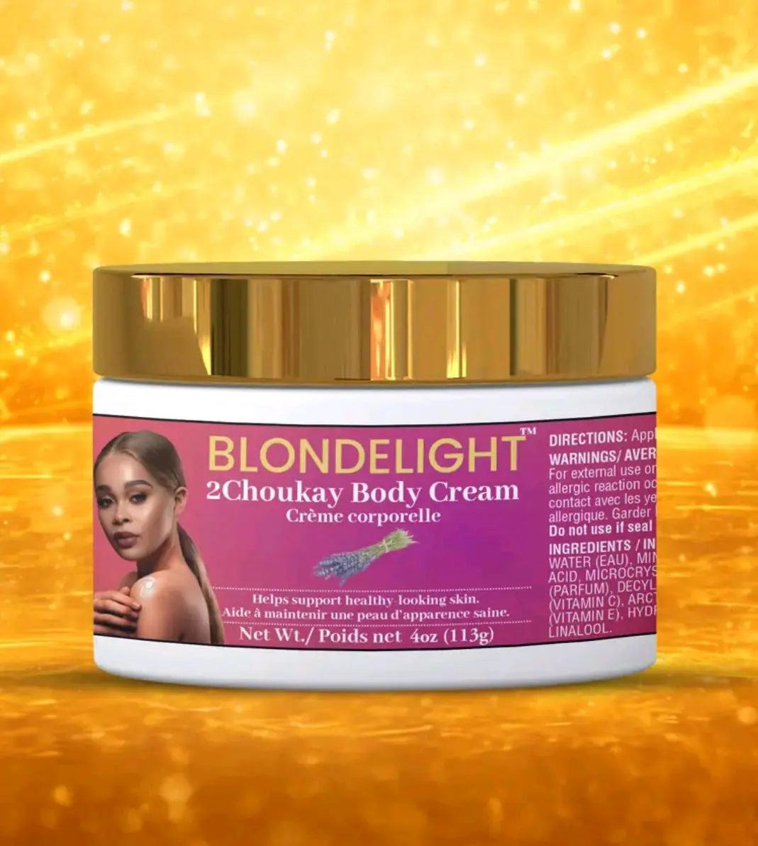 BlondeLight 2choukay  Body Cream 4oz, Worldcashop Usa - Blondenators, worldcashop usa - blondedyferdinand, blondesnap Daily Radiant