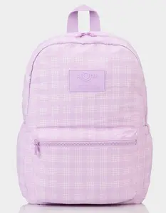 ALOHA Collection Palaka Check Travel Light Backpack, Lavendar