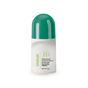 Zermat USA Vivaze Vivaldi Roll-On Deodorant for Men, 24 h Antiperspirant 3 Oz.