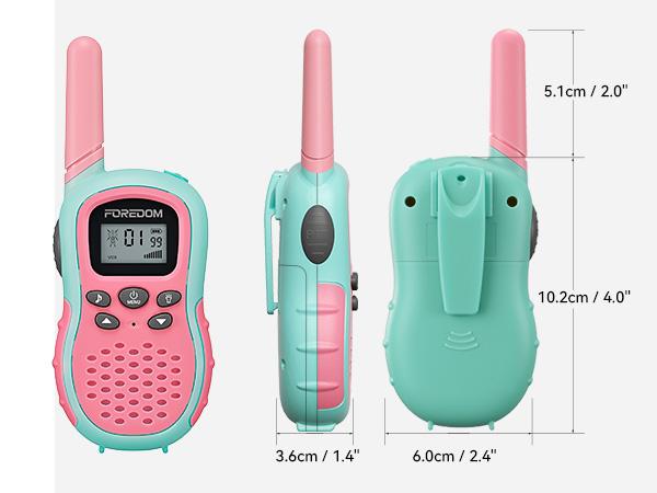 FOREDOM Walkie Talkie for Kids 3 Pack Long Range with Flashlight 2 Way Radio 22CH with Adjustable Lanyards Toys for 3+Year Old Boys & Girls Camping Birthday Gifts