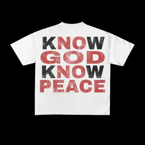 Know God Know Peace No God No Peace Inspirational T-Shirt For Women Faith Based Religious Graphic Tee Casual Cotton Crewneck Top