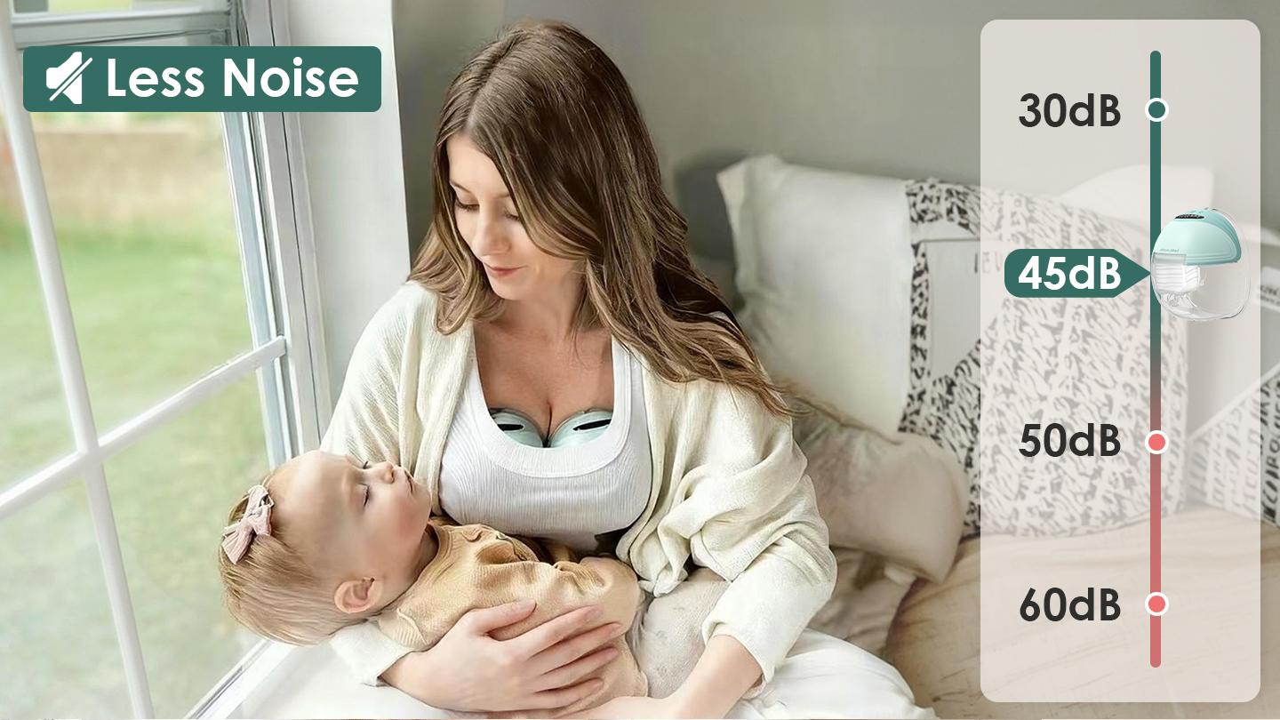 MomMed Wearable Breast Pump S21, Hands-Free Electric Breast Pump, Personalized Electric Portable Breast Pump, Large Capacity And Strong Suction for More Milk, Portable, Leak-Proof & Ultra-Quiet Breast Pump