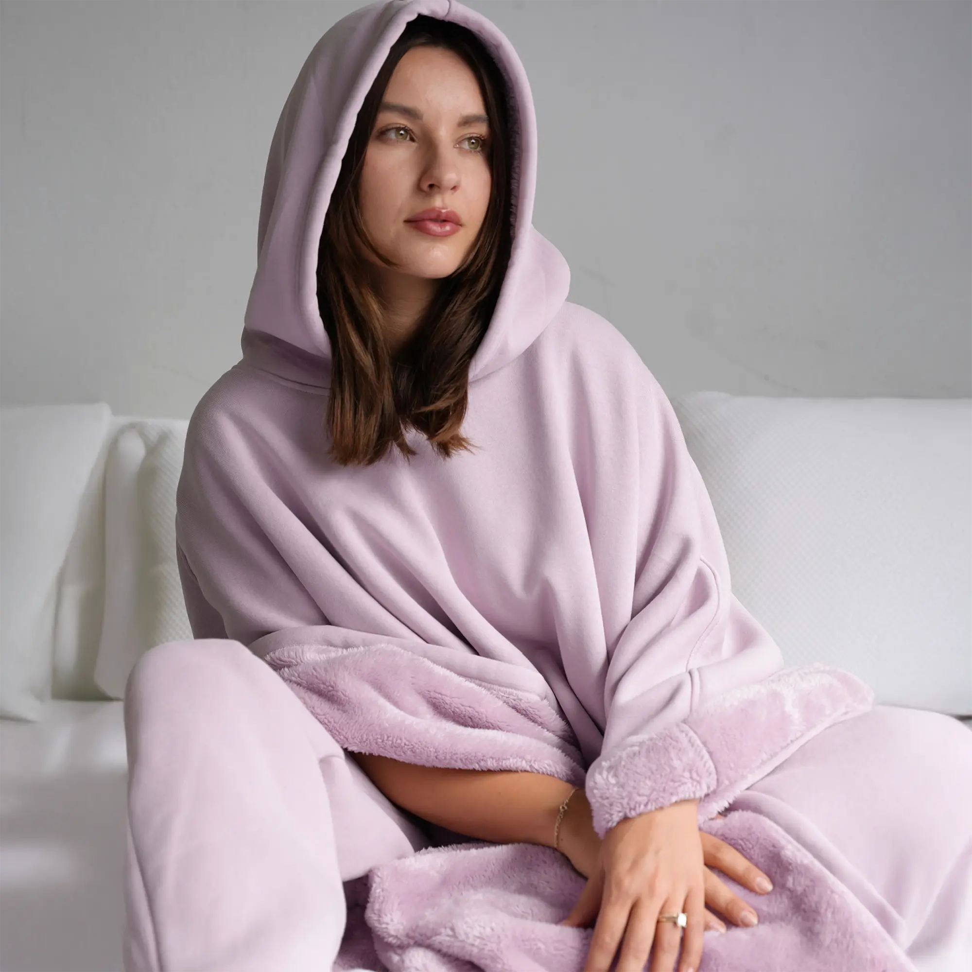 Eden Hoodie – 4lb Weighted Hoodie Blanket with Ultra-Soft Faux Fur