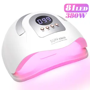 Professional UV LED Nail Lamp, 81 LEDs Gel Nail Dryer with Auto Sensor & 4 Timer Settings, Fast Curing for Gel Polish, Manicure & Pedicure