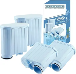 Set of 4 coffee machine water filters compatible with AquaClean CA6903/10, CA6903/22, CA6903/00, coffee filters for Saeco and compatible machines with AquaClean sticker on the water tank