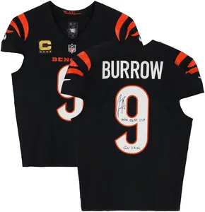 Joe Burrow Cincinnati Bengals Autographed Game-Used #9 Black Jersey vs. Cleveland Browns on January 4, 2026 with Multiple Inscriptions - Fanatics Authentic Certified