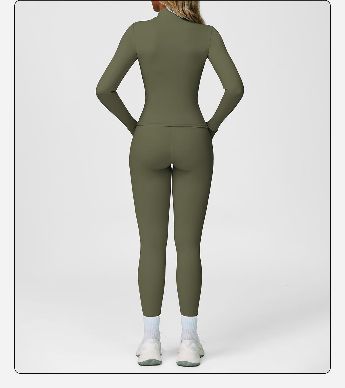 MFVIM Women's Fitness  3-Piece High-Waisted Leggings Top Jacket Gym Yoga Elastic Sports Bra  activewear halter top Set Workout Running Clothes Spring Sportswear Summer Sportswear Sporty Style Outfits SpringStatements