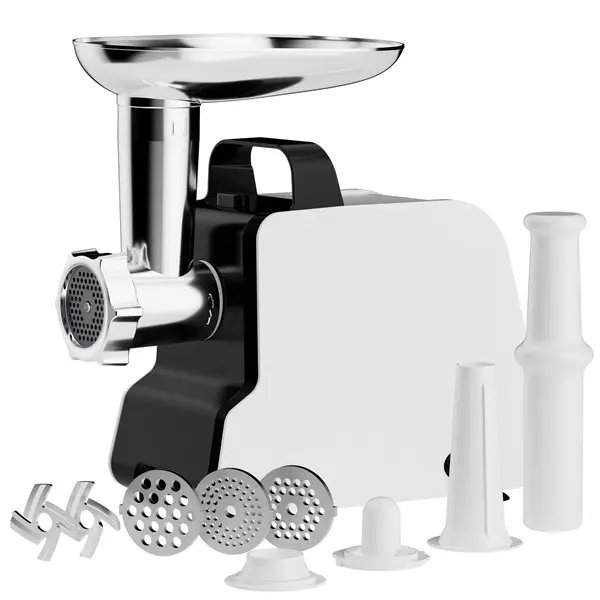 Altra Electric Meat Grinder - 2300W Max, 350W Power, Heavy Duty Home Kitchen Mincer for Home Cooks with Handle, 2 Blades, 3 Grinding Plates, Sausage Stuffer Tube & Kubbe Kit