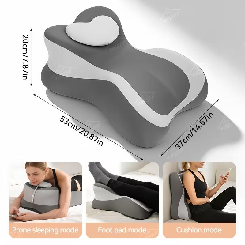 Ergonomic Memory Foam Pillow for Neck Back and Legs Support with Removable Washable Cover Ideal for Face Down Reading and Relaxation  Valentine's Day Gift